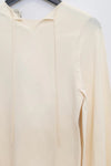 SWAYING/KNIT profile cuffed long-sleeved slim fit pullover SW24RE1T07 tooth white PS11